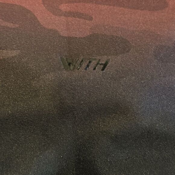 Wear it to Heart (WITH) High Waist Reversible Peach & Black Camouflage Leggings - Picture 6 of 7